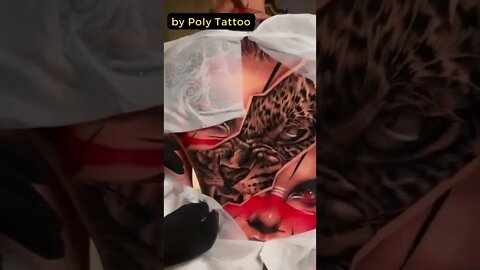 Stunning work by Poly Tattoo #shorts #tattoos #inked #youtubeshorts