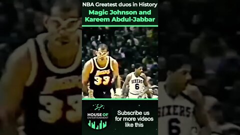 Magic Johnson and Kareem Abdul-Jabbar duo #shorts