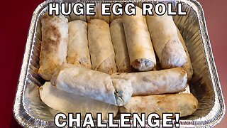 Huge Egg Roll Eating Challenge w/ Beef, Chicken, Pork, and Shrimp!