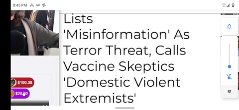 DHS said vaccine sceptics are violent extremist.