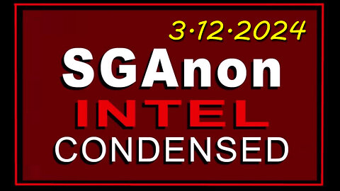 SG Anon SCARE EVENT - White Hat March 12, 2024