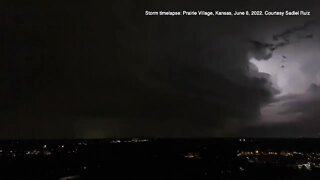 VIDEO: Storm timelapse, June 8, 2022 in Prairie Village, Kansas