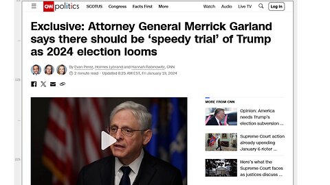 Attorney General Merrick Garland says there should be ‘speedy trial’ of Trump as 2024 election looms
