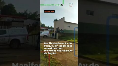 Manifestação na Av do Parque Jair, população está protestando por melhorias nas ruas e Av da Região