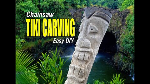 Chainsaw Tiki Carving Made Easy: Transforming Scrap Wood into a Stunning Tiki Pole