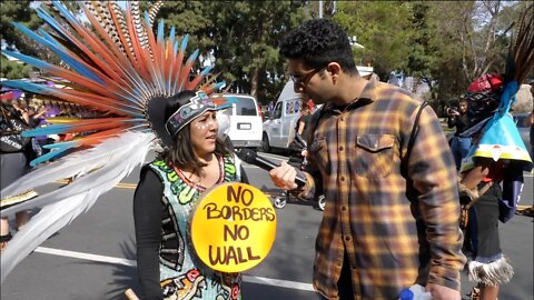 Interviewing People At May Day People's March