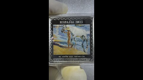Spain HORSE BATH 100th Anniversary Sorolla 1 Oz Silver Coin 10 Euro 2023 Proof