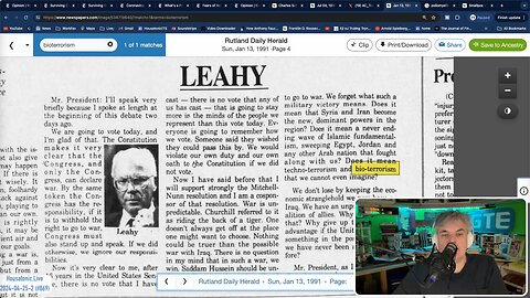 Who said bioterrorism first? (Sen Leahy) "Prions" nobel awarded during escalating use of the word?