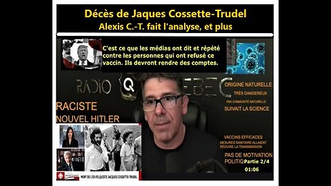 (Mes ajouts) Alexis COSSETTE-TRUDEL (Radio-Québec): décès de son père _ PLUS: Covid, Trump