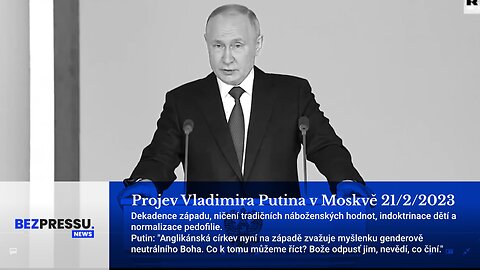 Projev Vladimira Putina v Moskvě 21/2/2023