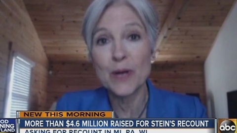 Green Party candidate Jill Stein raises more than $4.6 million for vote recount