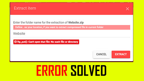 How to Solve Extract Error in 000WEBHOST | Tutorial 4You | Latest 2023