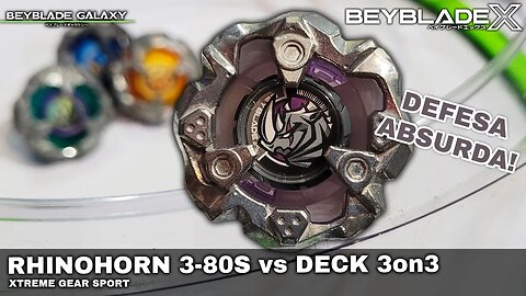 RHINOHORN 3-80S vs Deck 3on3 - Beyblade X ベイブレードX