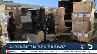 School districts distribute masks