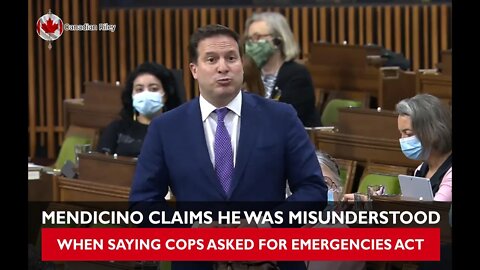 Marco Mendicino Claims he was Misunderstood Saying Cops Asked for Emergencies Act