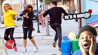 Run For Your Life (Butane Tank On Fire Prank)🤣