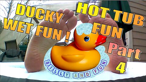Part 4 Rubber Duck in Spa Hot Tub Goofing Around Hilarious Video on Backyard Patio DIY Wet Fun