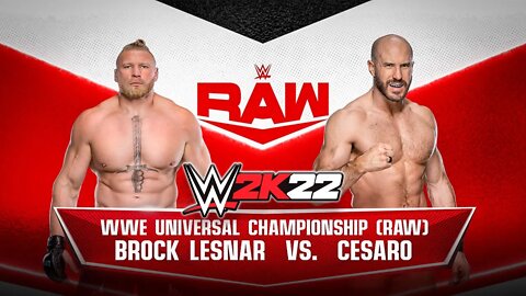 WWE 2K22: Brock Lesnar Vs. Cesaro - Greatest of All Time Match!