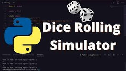 HOW TO MAKE DICE ROLLING SIMULATOR IN PYTHON | Dice Rolling Stimulator | Python Cool Projects