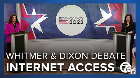 What will Gretchen Whitmer & Tudor Dixon do to increase internet access in Michigan?