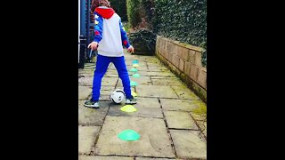 football dribbling with the ball exercise