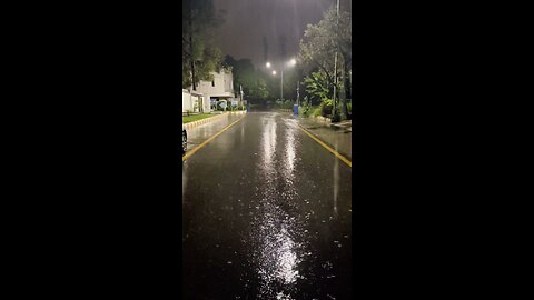 Exploring Empty Streets in the Midst of a Thunderstorm"