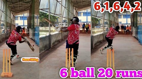 6balls 20 runs challenging match in nets