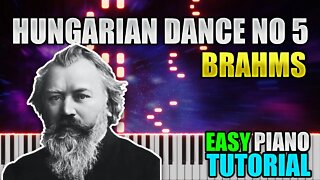 Hungarian Dance No 5 - Brahms | Easy Piano Tutorial