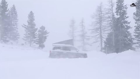 Car Camping CAUGHT IN A SNOW BLIZZARD [ Austrian Alps, 1800m above sea, Winter Van Life, ASMR ]