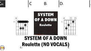 SYSTEM OF A DOWN Roulette FCN GUITAR CHORDS & LYRICS NO VOCALS
