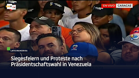 Siegesfeiern und Proteste nach Präsidentschaftswahl in Venezuela