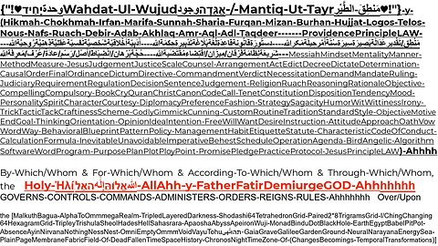 1Wahdat-Ul-Wujud-&-Mantiq-Ut-Tayr-Principle/Law-By-Whom-Allah-GOD-Governs-------Part6=Bride-Of-Christ
