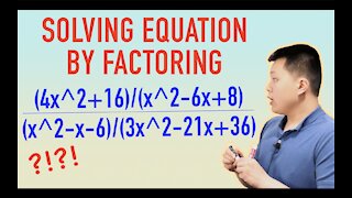 Solving Equation by Factoring - Practice Problem | CAVEMAN CHANG