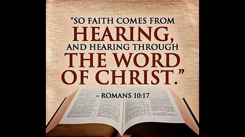 Faith Cometh By Hearing