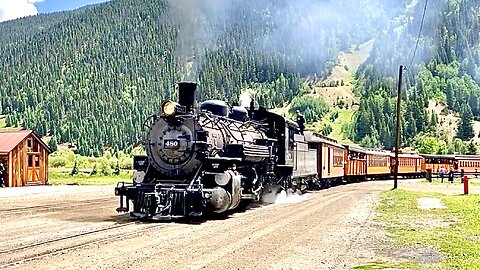 Durango & Silverton Narrow Gauge Railroad Steam Locomotive Train Million Dollar Highway