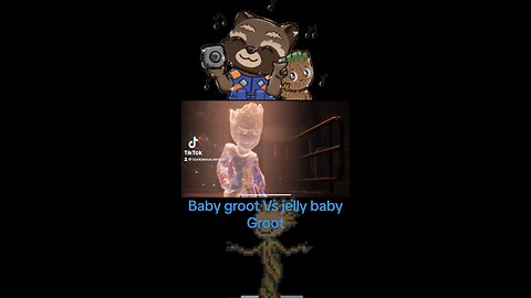 Baby Groot vs jelly baby Groot