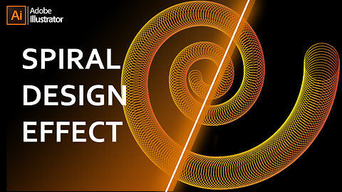 Spiral Design Effect in Illustrator | Short Video| Illustrator Tutorial