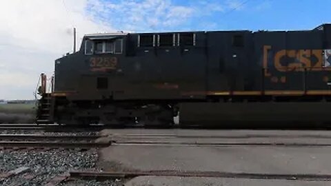 CSX M370 Manifest Mixed Freight Train Part 2 from Sterling, Ohio April 15, 2023