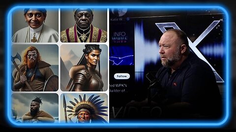 Alex Jones Conducts an X Spaces Session to Discuss Google's Ban on White People, Ends Up Talking to Illuminati Flunkies Who Program the A.I.