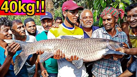 40Kg দানব মাছে ভাংলো বঁড়শি/ Unbelievable monster fishing from pond