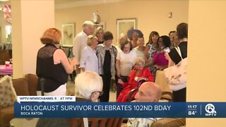 Holocaust survivor celebrates 102nd birthday