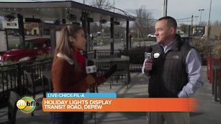 Holiday light display at Chick-fil-A in Depew - Part 3