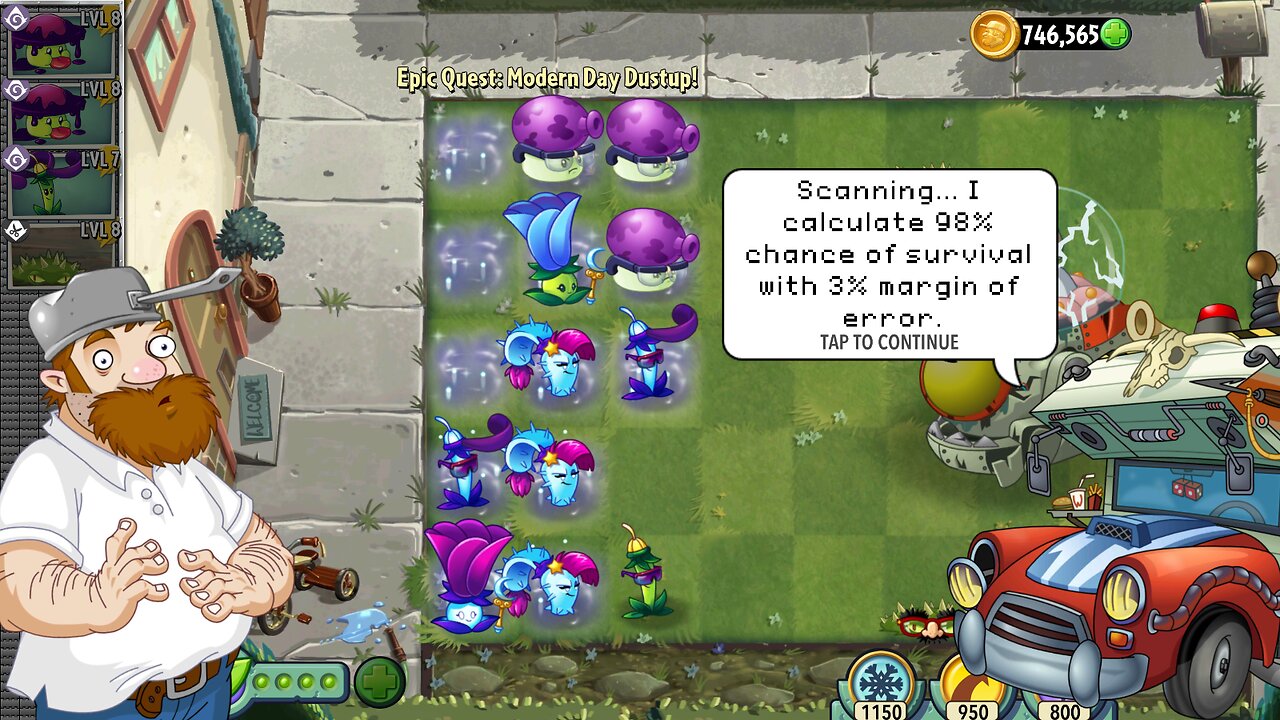 plants vs zombies 2 epic quest modern day dustup