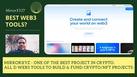 Mirrorxyz - One Of The Best Project In Crypto. All D Web3 Tools To Build & Fund Crypto/NFT Projects.