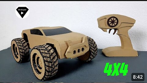 How to make a car out of cardboard on the remote control_(720P_60FPS)