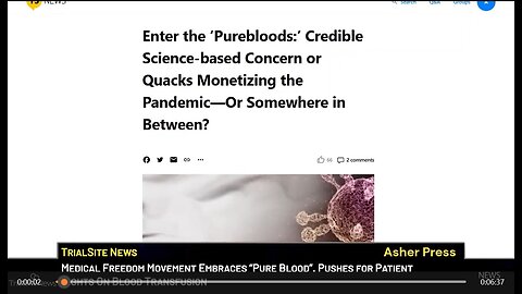 Medical Freedom Movement Embraces “Pure Blood”, Pushes for Patient Rights On Blood Transfusion