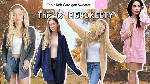 Cable Knit Cardigan Sweaters for winter.