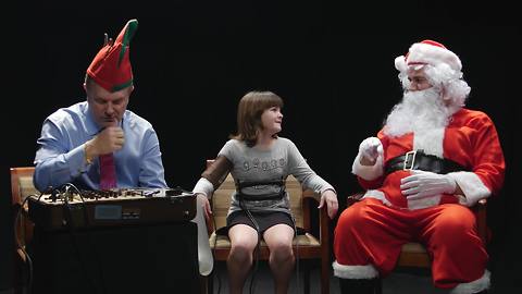 What happens when Santa hooks kids up to lie detectors?