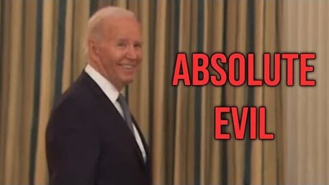 Biden GRINS from ear to ear when asked whether Trump is now a 'political prisoner' in the U.S.