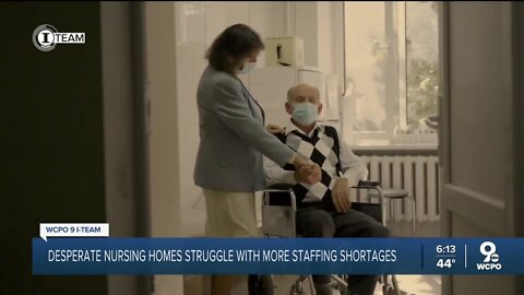 Desperate nursing homes struggle with more staffing shortages
